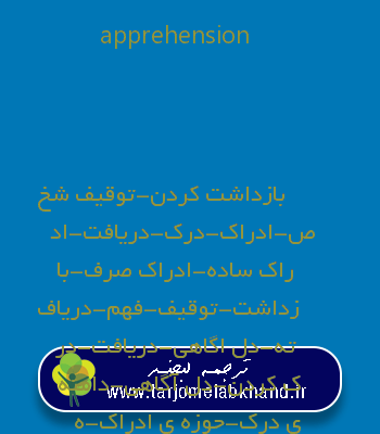 apprehension به فارسی
